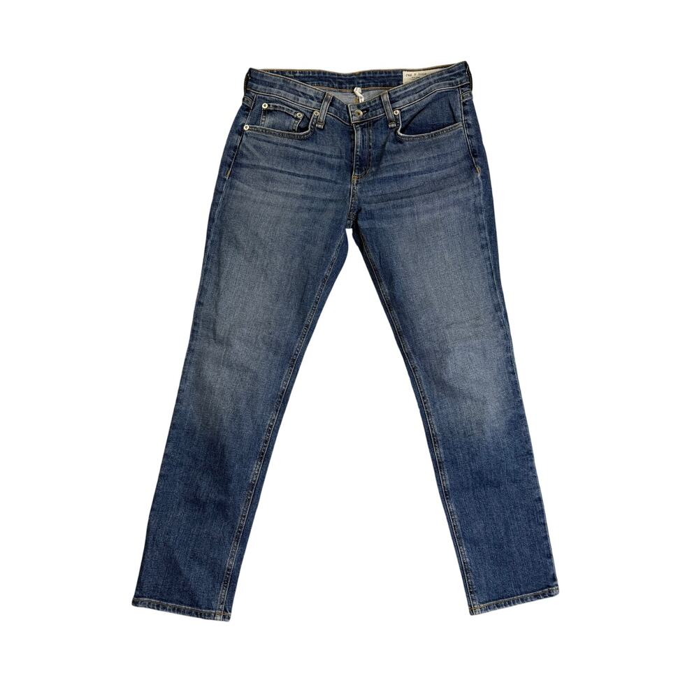 rag + bone Jeans Women's 26 Dre Low Rise Ankle Slim Boyfriend